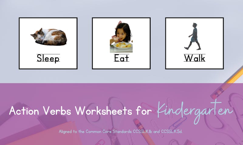 action verbs worksheets for kindergarten